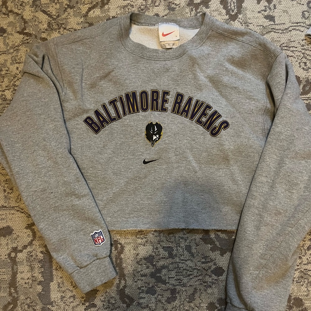 Vintage Baltimore, ravens crewneck cropped